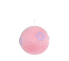 Kugelkerze Flower Power 7 cm Ø, Flieder