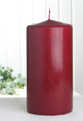 EWA Stumpenkerze 20 x 10 cm Ø, Bordeaux