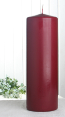 EWA Stumpenkerze 30 x 10 cm Ø, Bordeaux
