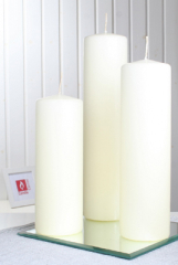 Wenzel Stumpenkerze 20 x 7 cm Ø, Elfenbein