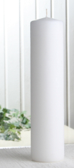 EWA Stumpenkerze 30 x 7 cm Ø, Weiß