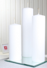 EWA Stumpenkerze 30 x 7 cm Ø, Weiß