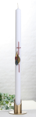 Taufkerze, Kommunionkerze Krug, rot, blau, gold