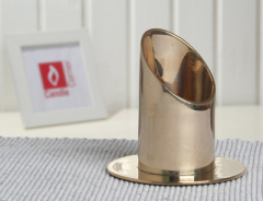 Halter für Altarkerzen aus Metall, 4 cm Ø, Gold (Hochglanz)