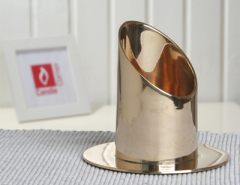 Halter für Altarkerzen aus Metall, 5 cm Ø, Gold (Hochglanz)