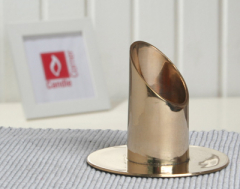 Halter für Altarkerzen aus Metall, 3 cm Ø, Gold (Hochglanz)