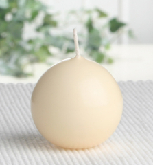 Kleine Kugelkerze für Bozener Engel, 45 mm Ø, bisquit