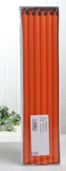 Stabkerzen, 30 x 1,2 cm Ø, 12er-Pack, mandarin-orange