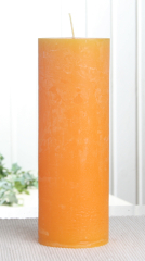 Rustik-Stumpenkerze, 20 x 7 cm Ø, maisgelb