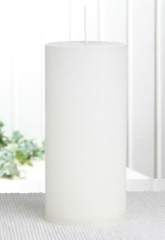 Rustik-Stumpenkerze, 15 x 7 cm Ø, weiß
