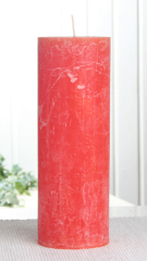 Rustik-Stumpenkerze, 20 x 7 cm Ø, orange