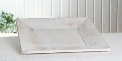 Holztablett Style, mittel, white-washed, 30 x 30 x 2,5 cm