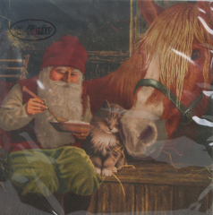 Serviette Nisse with Horse, ti-flair