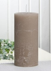 Rustik-Stumpenkerze, 15 x 7 cm Ø, sand
