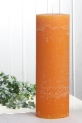 Rustik-Stumpenkerze, 30 x 10 cm Ø, maisgelb