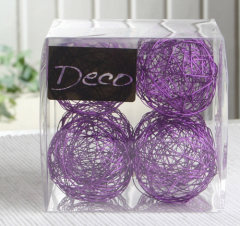 Deko-Drahtbälle 50 mm Ø, 8er-Packung, violett