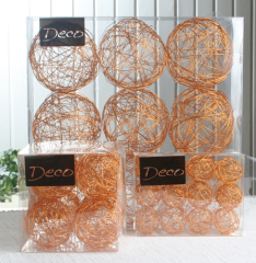 Deko-Drahtbälle 50 mm Ø, 8er-Packung, orange