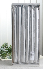 12er-Sparpack Premium-Spitzkerzen 25 x 2,3 cm Ø, Silber