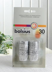 Bolsius-Aluminium-Passmanschetten, klein, 30er Packung
