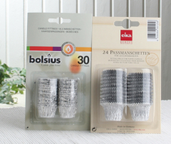 Bolsius-Aluminium-Passmanschetten, klein, 30er Packung
