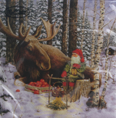 Serviette Nisse with MOOSE, ti-flair