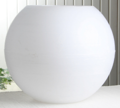 XXL-Wachswindlicht, rund, ca. 40 cm Ø, weiß