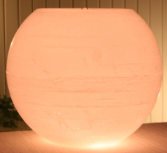 XXL-Wachswindlicht, rund, ca. 40 cm Ø, weiß