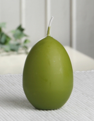 Eikerze, klein, ca. 6 x 4,5 cm, einzeln, pistaziengrün (dunkel)