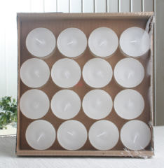 Sparpack: 16x Maxi-Teelichter, weiß, in transparenter Hülle