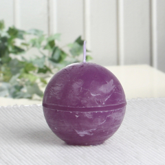 Rustik-Kugelkerze, 6 cm Ø, lila-violett