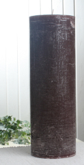 Rustik-Stumpenkerze, 30 x 10 cm Ø, kaffeebraun