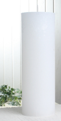 Rustik-Stumpenkerze, 30 x 10 cm Ø, weiß
