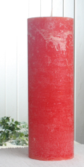 Rustik-Stumpenkerze, 30 x 10 cm Ø, orange