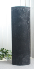 Rustik-Stumpenkerze, 30 x 10 cm Ø, anthrazit-schwarz