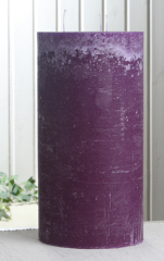 Rustik-Dreidochtkerze, 30 x 15 cm Ø, lila-violett