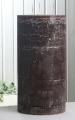 Rustik-Dreidochtkerze, 30 x 15 cm Ø, kaffeebraun