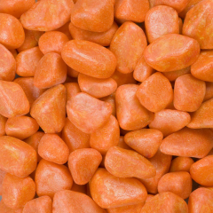 Dekosteine / Deko-Marbles (7-15 mm), 1 kg, orange