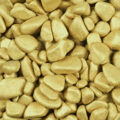 Dekosteine / Deko-Marbles (7-15 mm), 1 kg, gelbgold-metallic