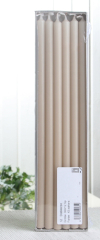 Stabkerzen, 30 x 1,2 cm Ø, 12er-Pack, sahara (hell-sand)