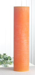 Rustik-Stumpenkerze, 40 x 10 cm Ø, maisgelb