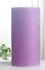 Rustik-Dreidochtkerze, 30 x 15 cm Ø, flieder