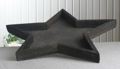 Holztablett, Sternform, natural-grey, ca. 40 cm