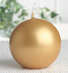 Kleine Kugelkerze für Bozener Engel, 60 mm Ø, gold