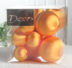 Deko-Seidenbälle, 10-teiliges Set in 3 Größen sortiert, orange