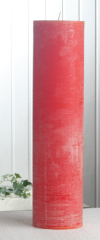Rustik-Stumpenkerze, 40 x 10 cm Ø, orange